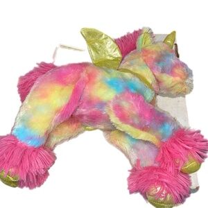 Kids of America Corp Plush Toy Plushie Unicorn Multicolor Tie-Dye Stuffed Animal